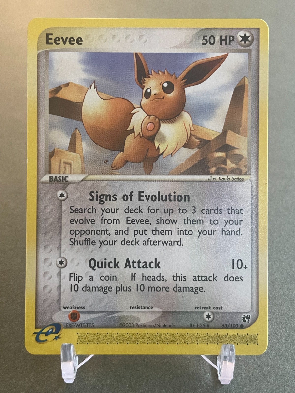 Pokemon Eevee 63/100 ex Sandstorm NM