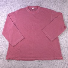 Arket Sweatshirt Womens Small Relaxed Terry Sweater Oversized Crew Neck Red GUC