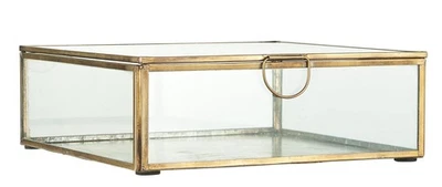 Glasbox Serviettenhalter Schmuckkasten Glas Dose Messing Gold Ib Laursen 0884-17 - Bild 1 von 2