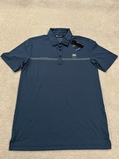 Travis Mathew Polo Shirt Mens Small Blue Luna Sol Performance Stretch 1my134