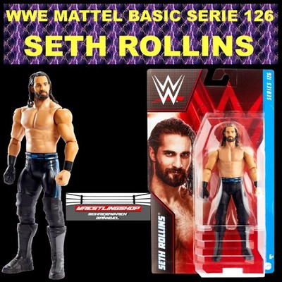 WWE MATTEL BASIC MAIN EVENT SERIE 126 SETH ROLLINS WRESTLING FIGUR ELITE SHIELD