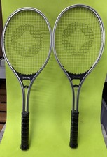 2X Spalding Aluminum Tennis Rackets Excellent Condition Vintage 52-292 4 1/2L