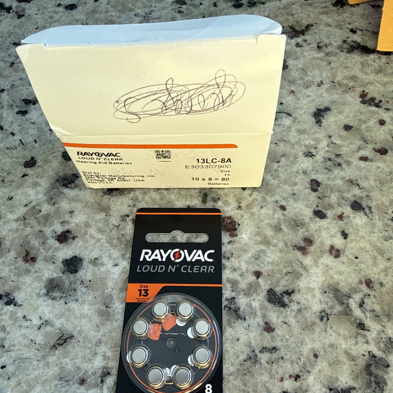 9 Packs (72 ) Rayovac Loud n' Clear Sz 13 Hearing Aid Batter