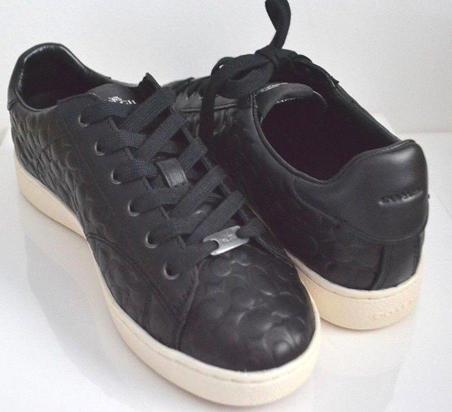 coach black leather sneakers