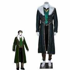 Hot Avengers Thor Loki Laufeyson Odinson Cosplay Costume Long Coat Vest Full Set