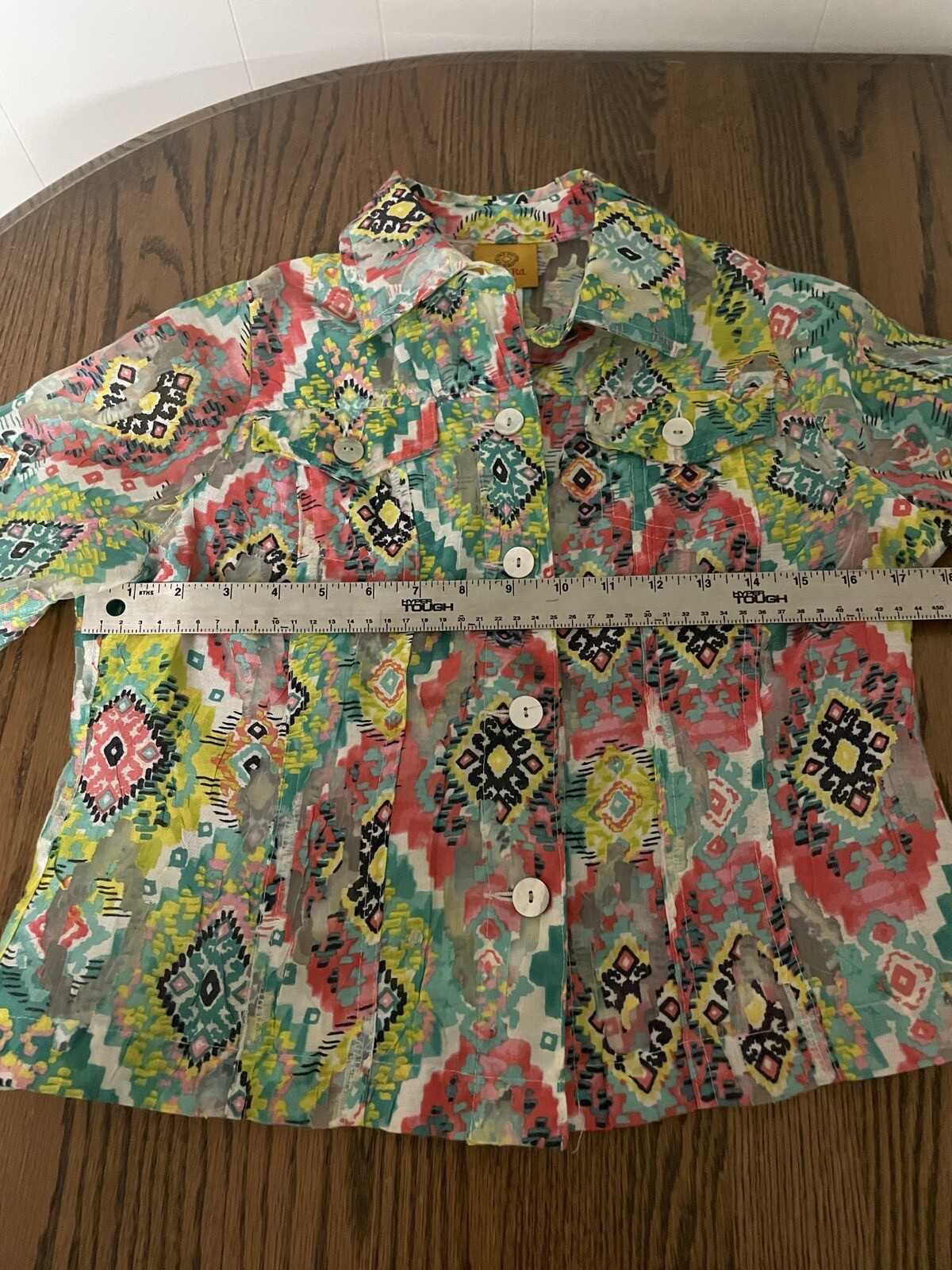 Ruby Rd. Button Up Sheer Jacket/shirt - image 3