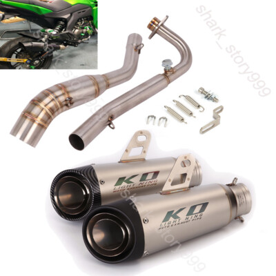 For Kawasaki Z125 Pro Complete Exhaust System Header Link Pipe Muffler End Can