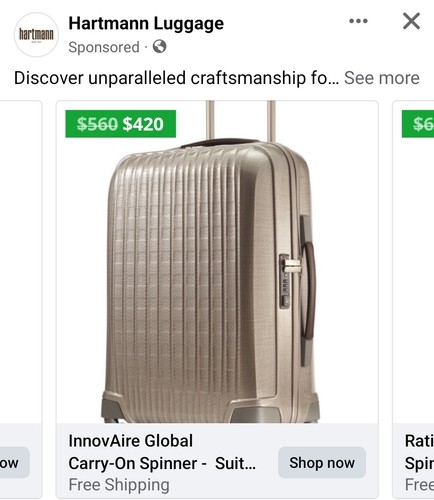 BRAND NEW Hartmann InnovAire Global Carry On Hardside Spinner, 19.7"- Brown - Picture 16 of 16