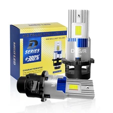 Wireless D4S D4R LED Headlight Bulb Replace HID Xenon Lamp 6000K Bright 24000LM