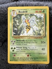 Carta Pokemon rara Beedrill set base 17/102 quasi nuova