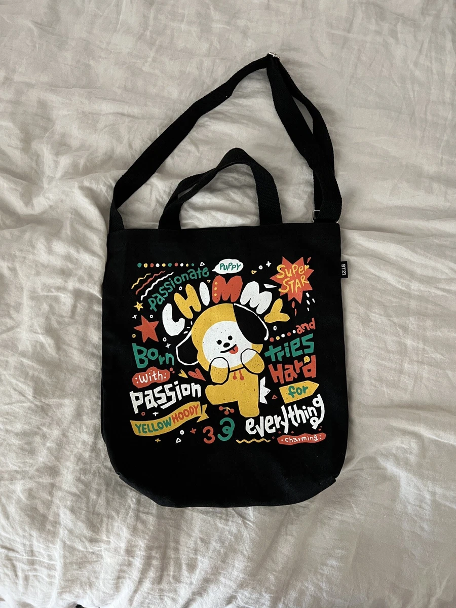 BTS BT21 Chimmy Black Tote Bag