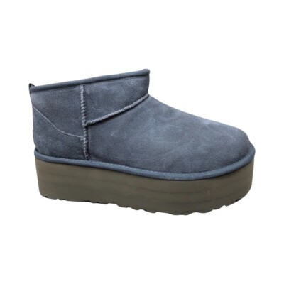 UGG Women's Classic Ultra Mini Platform Eve Blue Boots 1135092