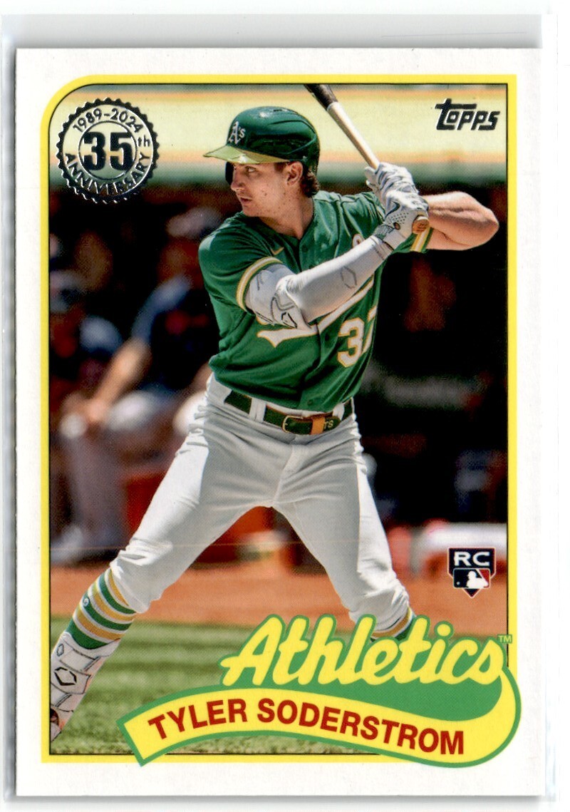 2024 Topps Series 1 1989 Insert Tyler Soderstrom #89B-100 RC Oakland Athletics