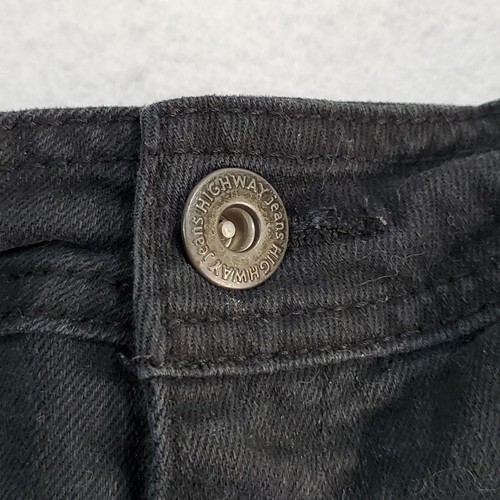 Highway Jeans Cutoff Booty Shorts Sz 5 Black Midi Button Fly Jean Stretch Womens - Picture 3 of 5