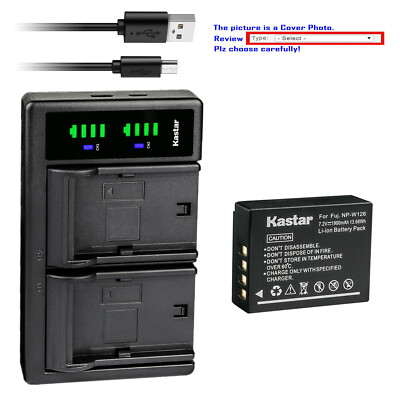 Kastar Battery LTD2 USB Charger for Fujifilm NP-W126 BC-W126 & Fujifilm X-A1