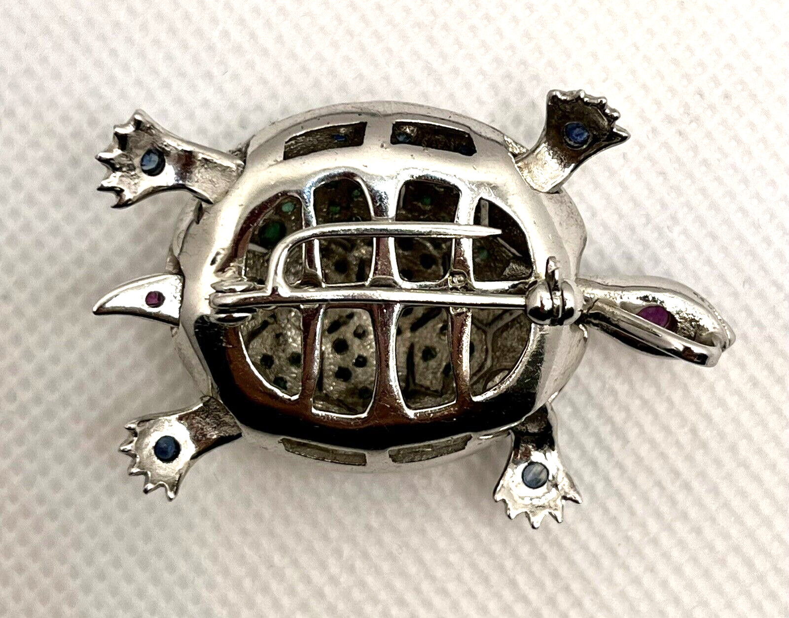 ND Signed 925 Sterling Silver Ruby Emerald Sapphi… - image 6