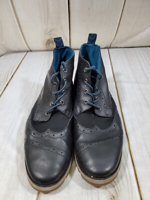 Toms Chukka Ankle Boots Mens 12 Leather Wingtip Brogue Shoes  display picture 1