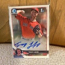 2018 Bowman Chrome Travis Lakins CPA-TL 1st Autograph Boston Red Sox Orioles