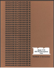 Sintonizzatore stereofonico Marantz modello 2130 manuale proprietario 29 pagine rilegato a pettine