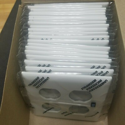 LOT OF 20 P&S TWO GANG WHITE DUPLEX RECEPTACLE WALL PLATES