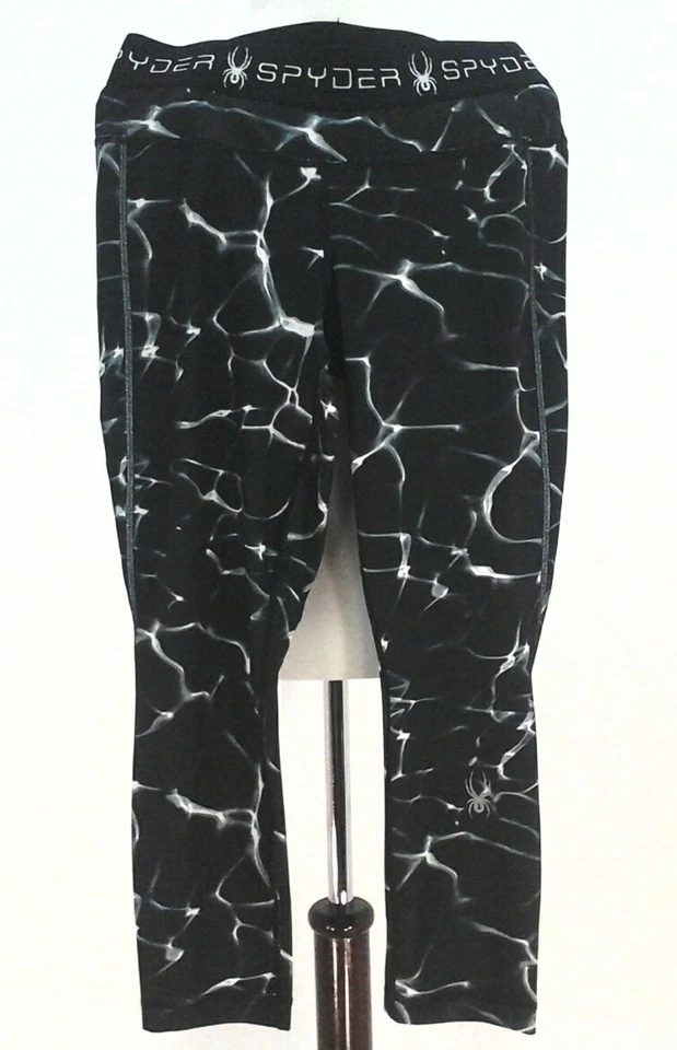 SPYDER Slash Capri Onda Apretada Bk Leggings Yoga Esquí Entrenamiento Gimnasio Mujeres Nuevo con Etiquetas $79  Foto 2 de 4