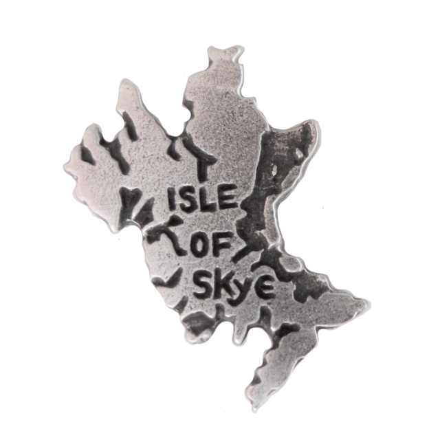 Isle of Skye Map Pewter Pin Badge