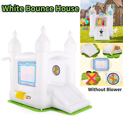 Bounce House for Kids with Slide Blower & Balloon & Water Doodle Mat(No Blower)