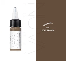 Nuva Colors Eyebrows SOFT BROWN 1/2-oz Permanent Makeup PMU Pigment Ink Supplies