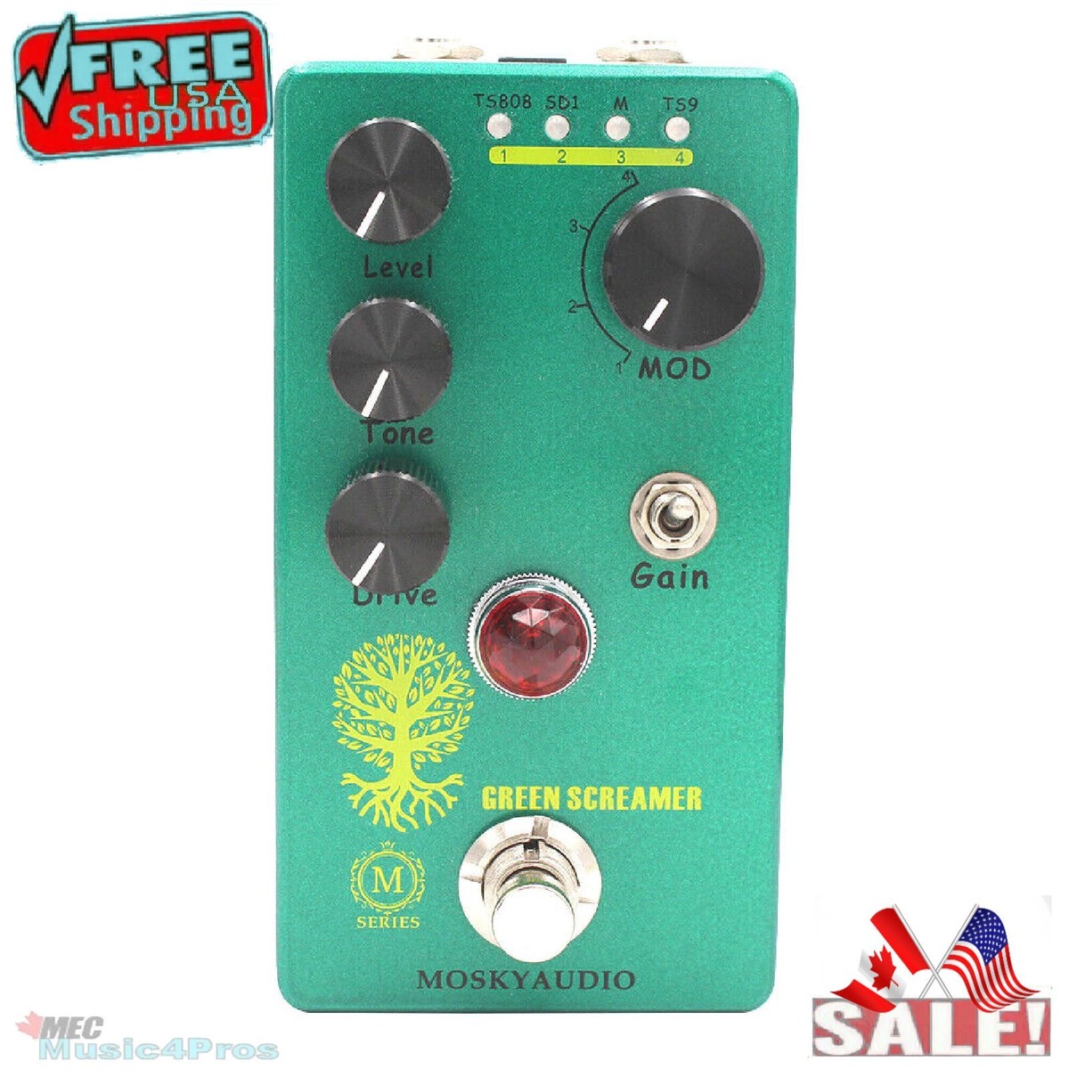 Mosky Audio Booster Overdrive Guitar Effect Pedal T8 T9 Circuit