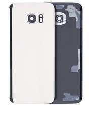 Back Cover Glass With Camera Lens Compatible For Samsung Galaxy S7 Edge Silver