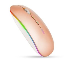 Bluetooth Mouse Rechargeable Bluetooth BT 5.1 2.4G Wireless Mouse Silent Comp...