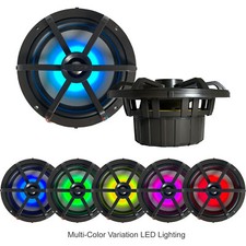 Enrock EM265RGB Waterproof 6.5-Inch 120W Peak Marine Coaxial LED Speakers Pair 