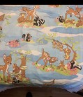 Vtg Sears Walt Disney Bambi & Friends Bedspread w/Fringe 81x104