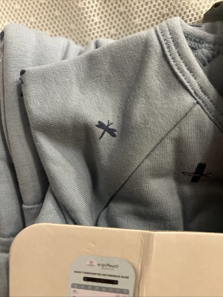 Ergopouch Bebé Algodón Orgánico Dormir 1 Pc Traje Bolso Azul Libélula Australia 2-3 Foto 2 de 4