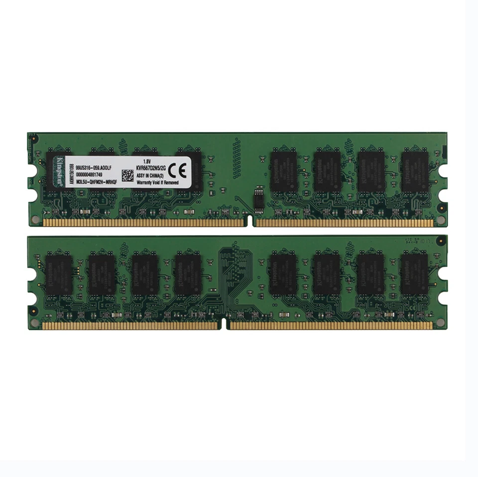 Kingston 10pcs 2GB PC2 5300U 2RX8 DDR2 667MHz Memory RAM DIMM Desktop 240pin" - Image 3 of 4