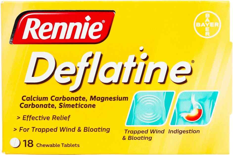 Rennie Deflatine 18 Tablets Wind Bloating Relief