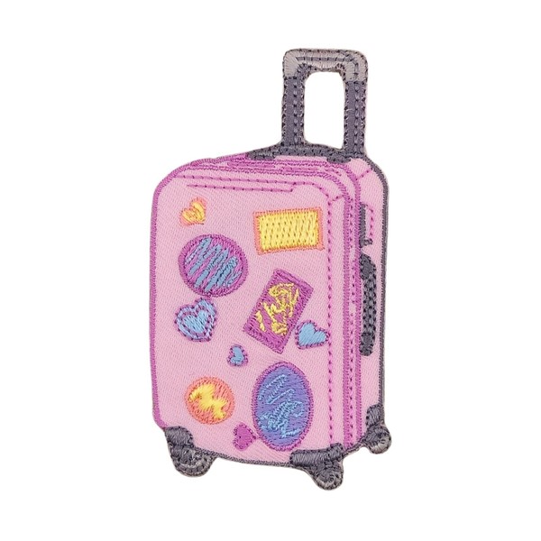 Ao15★Koffer Rosa AufnäHer Zum AufbüGeln BüGelpatch BüGelbild Patch 4,5 X 8,2 Cm-image