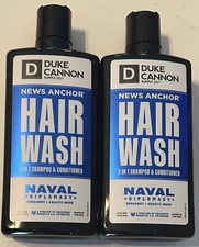 Duke Cannon News Anchor Thick 2 in 1 Shampoo Conditioner 14oz Naval Two(2) Pack