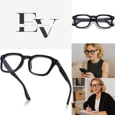Classic Black Square Glasses with Blue Light Blocking for Stylish Eye Protection