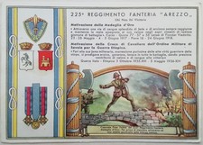 CARTOLINA 225 REGGIMENTO FANTERIA DIAVOLI AREZZO FANTI REGIO ESERCITO M3