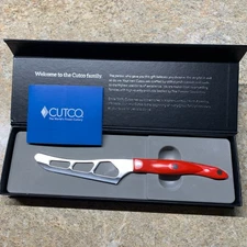 New Cutco Traditional Cheese Knife w/ Micro DD Edge 1764 Red Handle w/ Gift Box