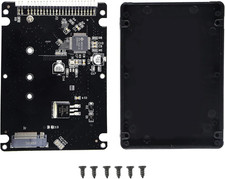 GINTOOYUN M.2 NGFF SATA SSD to 2.5" IDE 44Pin Enclosure Adapter, Black for Noteb