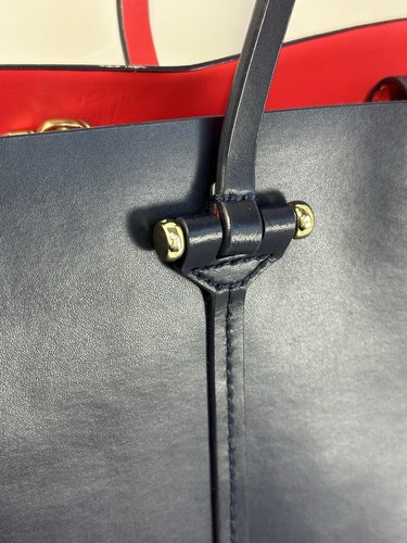 Kate Spade Navy Large Arbour Hill Elodie Leather Shopping Tote Bag - Picture 6 of 21