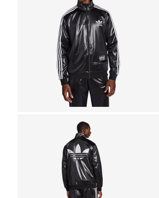 ADIDAS ORIGINALS CHILE 62 OG TRACKTOP BLACK/SILVER BNWT M +