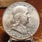 1954 Franklin 90% Silver Half Dollar AU