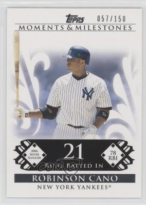 2008 Moments & Milestones 57/150 Robinson Cano (2006 Silver Slugger 78 RBIs) q9p