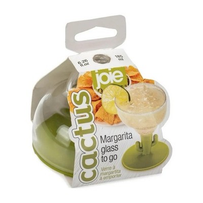 Joie Cactus Margarita Glass To Go Cup BPA Free Dishwasher Safe