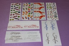 Mrs. Grossman's LOT of 14 Strips Vintage 2001 Mixed Stickers  Birthday Confetti