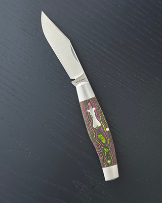 Jack Wolf Knives GATEWAY STOCKMAN - CAMOCARBON WATERMELON SUGAR