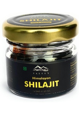 Valley Pure Gold Grade Shilajit for Power, Energy and Stamina -15 Gms
